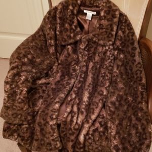 Womens Massey's leopard faux fur